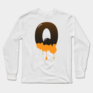 Chocolate Alphabet Letter Q Long Sleeve T-Shirt